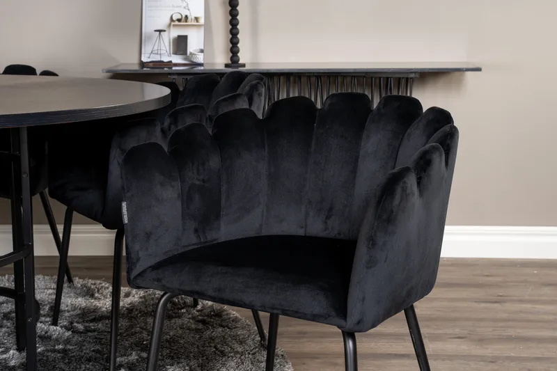 Copenhagen Matgrupp med 6 Limhamn Matstolar Svart - Furniture Fashion - Möbler - Matplats - Matgrupp & matbord med stolar