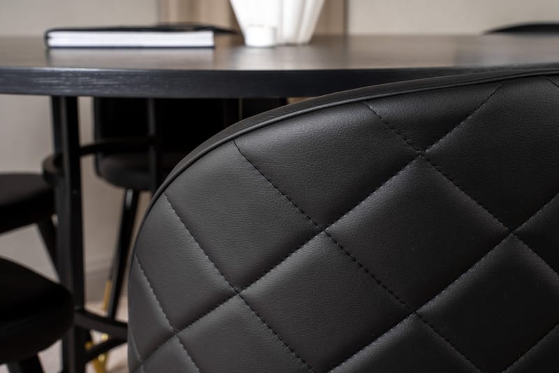 Copenhagen Matgrupp med 6 Valera Matstolar Mässing/Svart - Furniture Fashion - Möbler - Matplats - Matgrupp & matbord med stolar