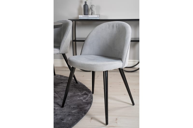 Copenhagen Matgrupp med 6 Valerie Matstolar Manchester Grå/S - Furniture Fashion - Möbler - Matplats - Matgrupp & matbord med stolar