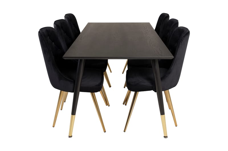 Daicy Matbord 180 cm med 6 st Valerie Lyx Sammetsstol - Möbler - Matplats - Matgrupp & matbord med stolar