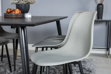 Daicy Matgrupp 180 cm inkl 6 Ypas Stolar - Svart/Mässing/Grå - Möbler - Matplats - Matgrupp & matbord med stolar
