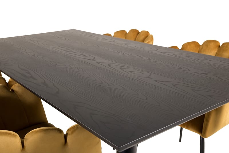 Daicy Matgrupp 180 cm med 4 Limhamn Matstolar Gul - Furniture Fashion - Möbler - Matplats - Matgrupp & matbord med stolar