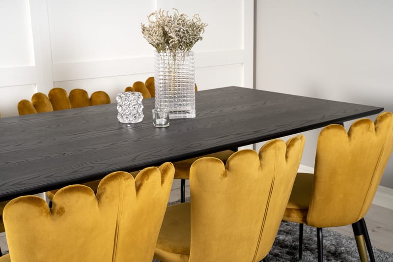 Daicy Matgrupp 180 cm med 6 Limhamn Matstolar Gul - Furniture Fashion - Möbler - Matplats - Matgrupp & matbord med stolar