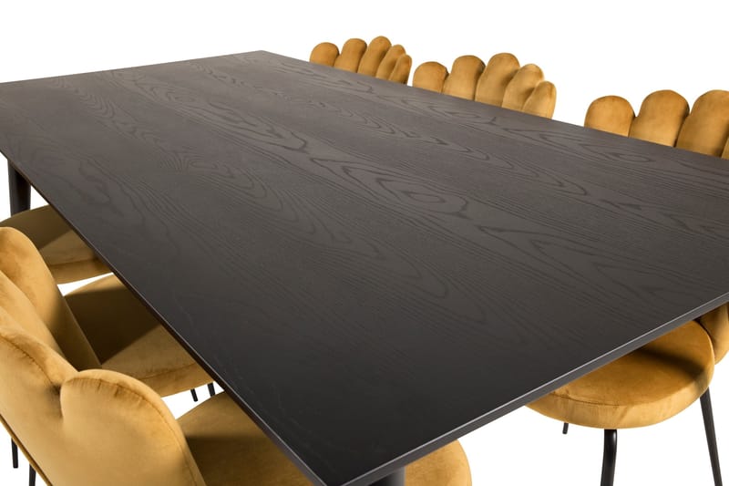 Daicy Matgrupp 180 cm med 6 Limhamn Matstolar Gul - Furniture Fashion - Möbler - Matplats - Matgrupp & matbord med stolar