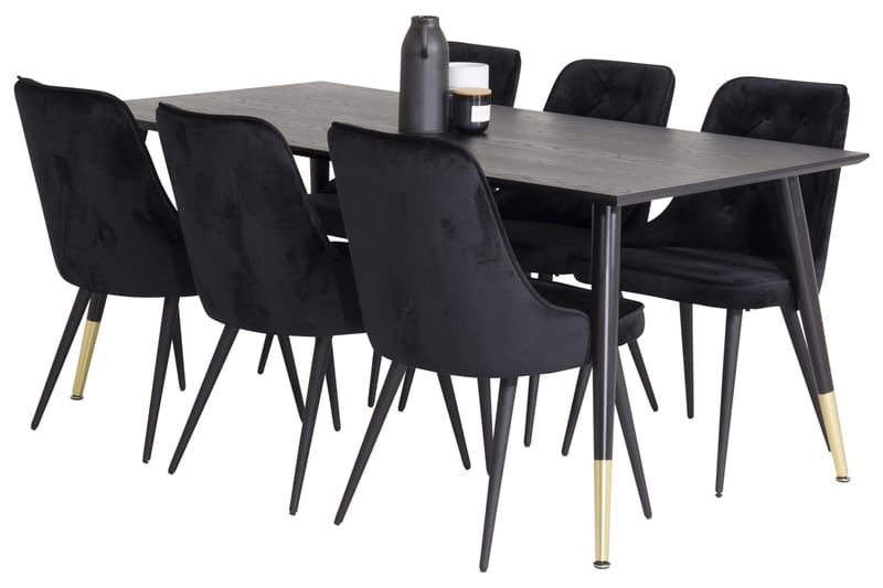 Daicy Matgrupp med 6 Valerie Lyx Sammetsstolar - Möbler - Matplats - Matgrupp & matbord med stolar