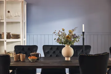 Dijon Matgrupp 200 cm inkl 6 Bergviken Stolar Sammet - Brun / Svart / Sammet - Möbler - Matplats - Matgrupp & matbord med stolar