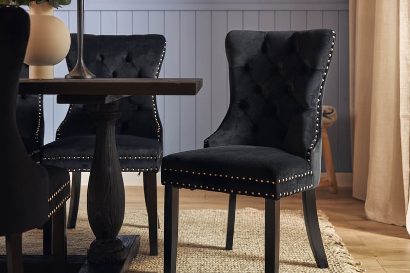 Dijon Matgrupp 200 cm inkl 6 Bergviken Stolar Sammet - Brun / Svart / Sammet - Förvaring - Förvaringsmöbler - Skänkar & sideboards