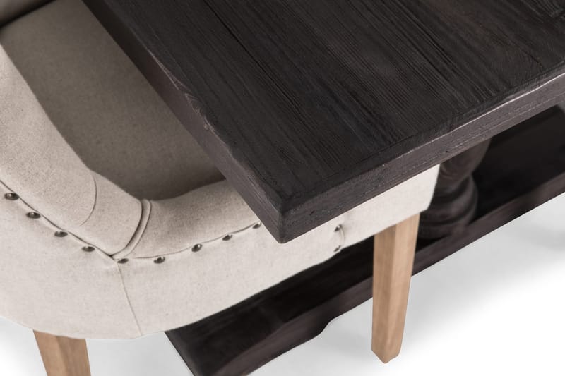 Dijon Matgrupp 200 cm med 6 Viktoria Fåtölj - Vintage Trä / Beige Trä - Möbler - Matplats - Matgrupp & matbord med stolar