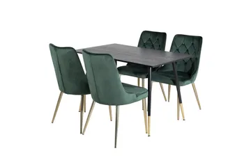 Dipp Matgrupp 120 cm Rund med 4 Velvet Deluxe stolar - Möbler - Matplats - Matgrupp & matbord med stolar