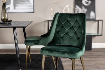 Dipp Matgrupp 120 cm Rund med 4 Velvet Deluxe stolar - Möbler - Matplats - Matgrupp & matbord med stolar