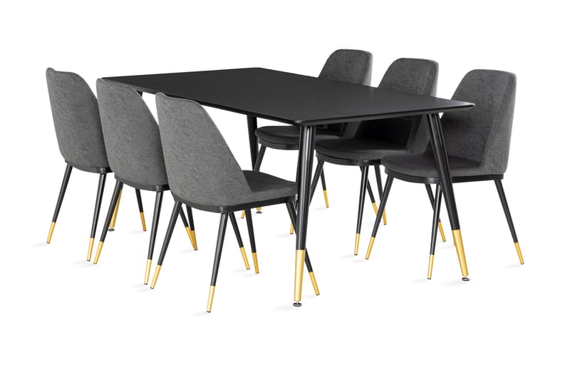 DOMVIK Matbord 180 cm inkl 6 SUNNEMO Matstolar - Matgrupp & matbord med stolar