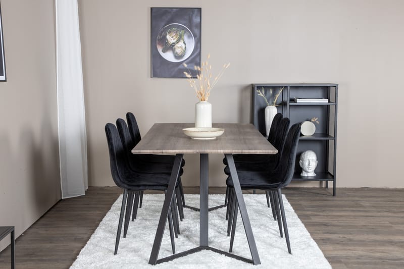 EDMUND Matgrupp 180 cm + 6 st SOBRIDO Matstolar - Matgrupp & matbord med stolar