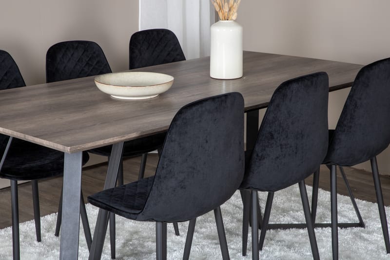 EDMUND Matgrupp 180 cm + 6 st SOBRIDO Matstolar - Matgrupp & matbord med stolar