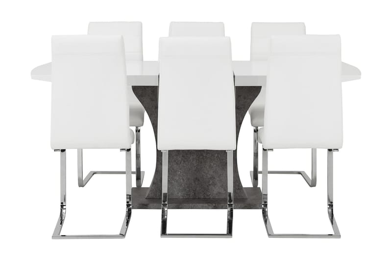 ELLA Bord 140 med 6 EMÅN Stolar - Matgrupp & matbord med stolar