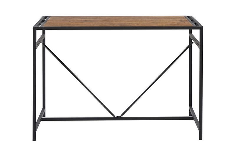 ERLTON Matbord 106 cm Brun/Svart + 4 Stolar Konstläder - Matgrupp & matbord med stolar