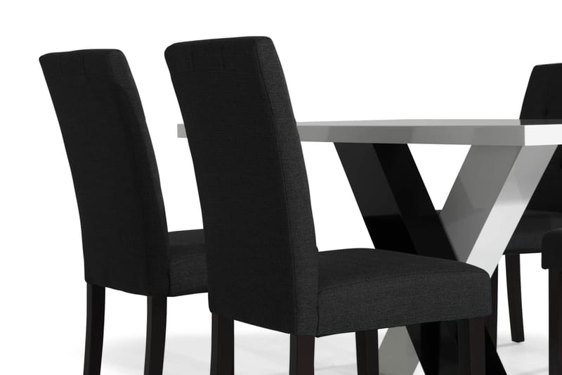 ESSUNGA Matbord Vit/Svart + 4 STILO Stol - Matgrupp & matbord med stolar