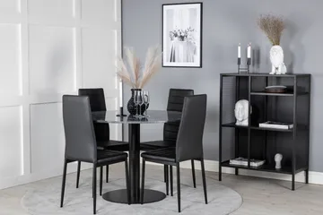 Estelle Matgrupp 106 cm Rund med 4 Slim stolar - Möbler - Matplats - Matgrupp & matbord med stolar