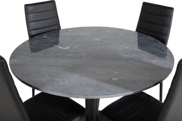 Estelle Matgrupp 106 cm Rund med 4 Slim stolar - Möbler - Matplats - Matgrupp & matbord med stolar