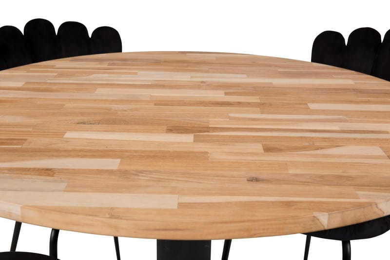 Ezra Matgrupp med 4 Limhamn Matstolar Svart - Furniture Fashion - Möbler - Matplats - Matgrupp & matbord med stolar