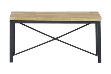 Flixton Matgrupp 110 cm Inkl 2 stolar + Bänk - Ljusbrun/Svart - Möbler - Matplats - Matgrupp & matbord med stolar