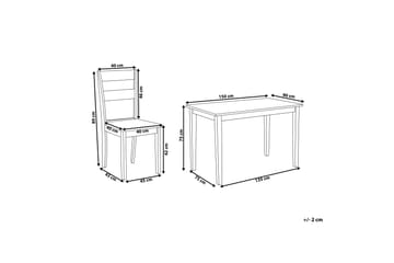 Georgia Matgrupp 90 cm - Svart - Möbler - Matplats - Matgrupp & matbord med stolar
