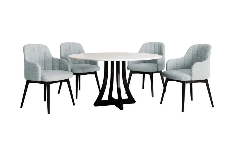 Hollan Matgrupp Rund Grå|Svart