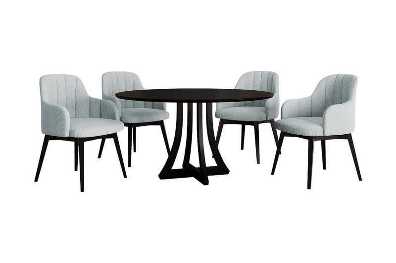 Hollan Matgrupp Rund Grå|Svart