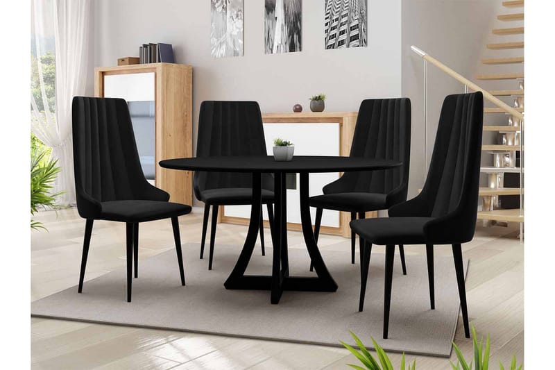 Hollan Matgrupp Svart - Möbler - Matplats - Matgrupp & matbord med stolar