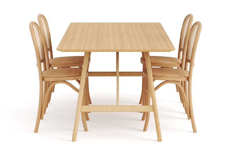 HULSIG Matbord 180 cm med ELSRIK Matstolar - Matgrupp & matbord med stolar