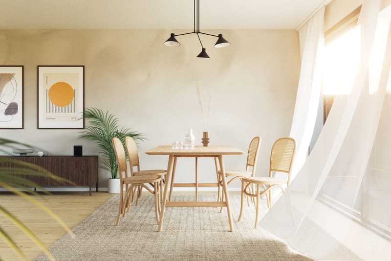 HULSIG Matbord 180 cm med ELSRIK Matstolar - Matgrupp & matbord med stolar