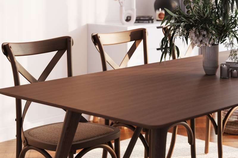 HULSIG Matbord 220 cm med FORTEILAND Matstolar - Matgrupp & matbord med stolar