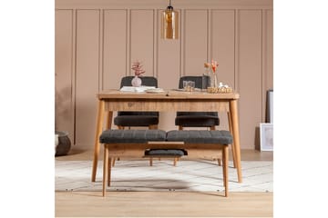 Idehult Matgrupp 4 delar 75 cm - Trä/natur/Antracit - Möbler - Matplats - Matgrupp & matbord med stolar
