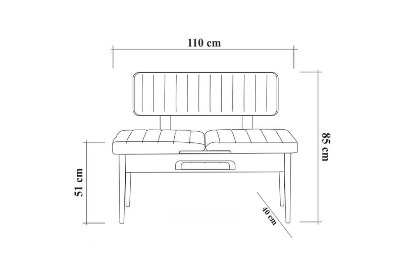 Idehult Matgrupp 5 delar 75 cm - Trä/natur/Antracit - Möbler - Matplats - Matgrupp & matbord med stolar