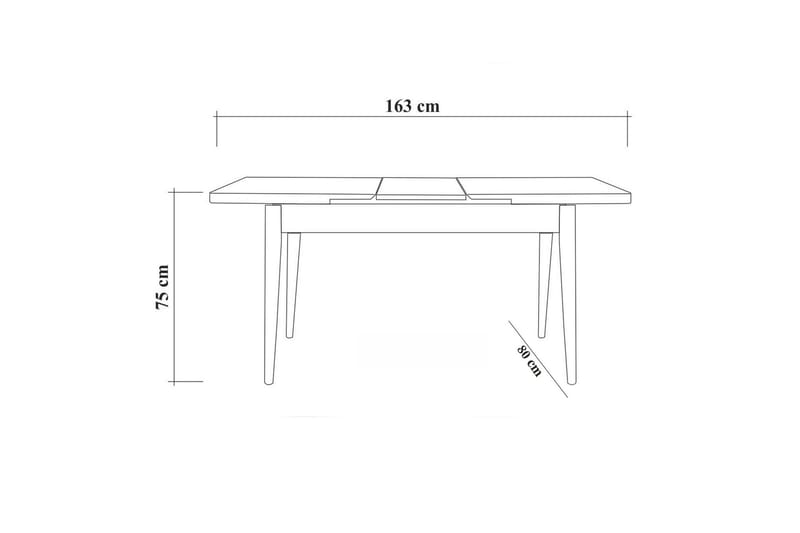 Idehult Matgrupp 5 delar 75 cm - Vit/Antracit - Möbler - Matplats - Matgrupp & matbord med stolar