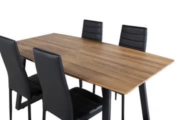 Inca Matgrupp 160 cm Rektangulär med 4 Slim stolar - Möbler - Matplats - Matgrupp & matbord med stolar