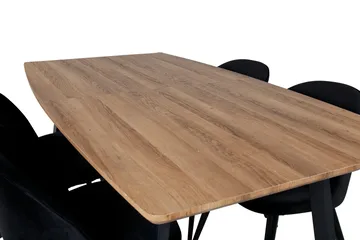Inca Matgrupp 160 cm Rektangulär med 4 Velvet stolar - Möbler - Matplats - Matgrupp & matbord med stolar
