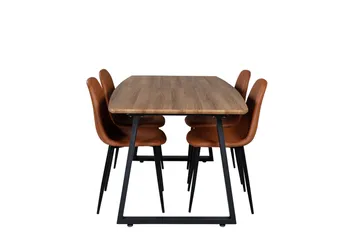 Inca Matgrupp 160 cm Rektangulär med 4 Polar stolar - Möbler - Matplats - Matgrupp & matbord med stolar