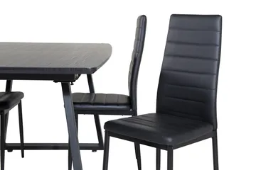 Inca Matgrupp Förlängningsbar 160 cm Rektangulär med 4 Slim stolar - Möbler - Matplats - Matgrupp & matbord med stolar