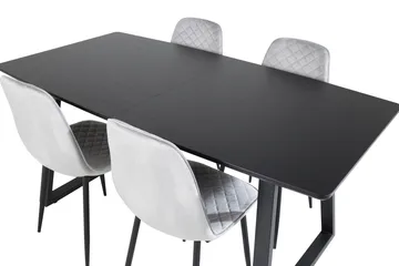 Inca Matgrupp Förlängningsbar 160 cm Rektangulär med 4 Polar stolar - Möbler - Matplats - Matgrupp & matbord med stolar
