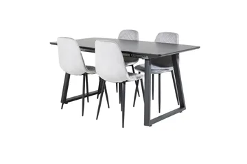 Inca Matgrupp Förlängningsbar 160 cm Rektangulär med 4 Polar stolar - Möbler - Matplats - Matgrupp & matbord med stolar