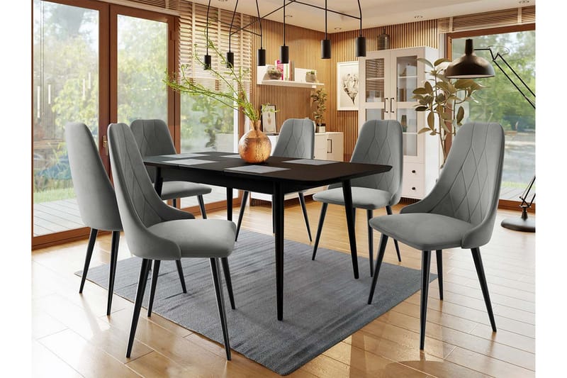 Ingram Matgrupp Rund Grå - Möbler - Matplats - Matgrupp & matbord med stolar