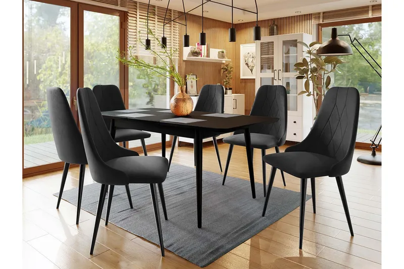 Ingram Matgrupp Svart - Möbler - Matplats - Matgrupp & matbord med stolar