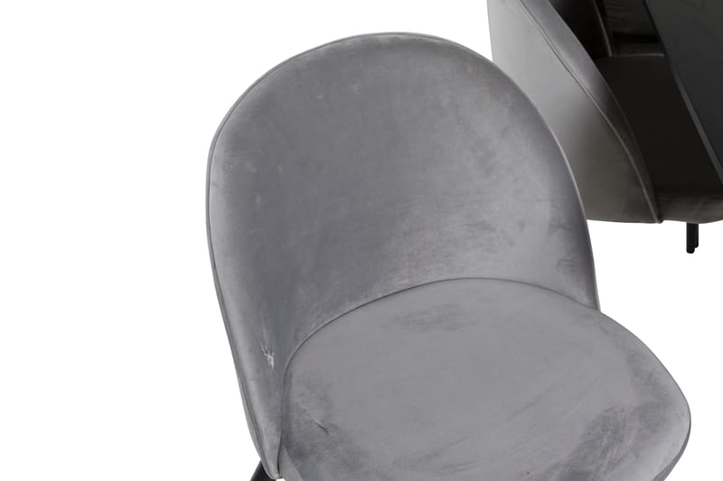 Irunea Förlängningsbar Matgrupp 180 cm inkl 6 Valerie Stolar - Svart/Ljusgrå - Möbler - Matplats - Matgrupp & matbord med stolar