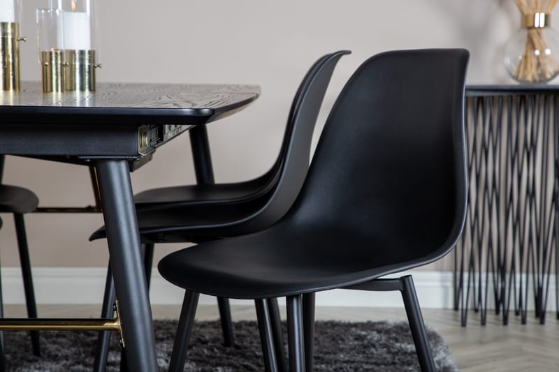 Irunea Förlängningsbar Matgrupp 180 cm inkl 6 Ypas Stolar - Svart - Möbler - Matplats - Matgrupp & matbord med stolar