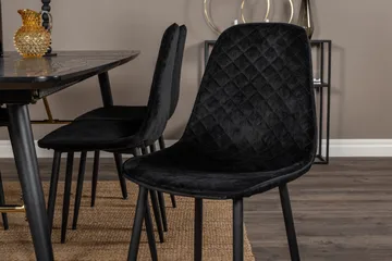 Irunea Förlängningsbar Matgrupp 180 cm inkl 6 Ypas Stolar - Svart - Möbler - Matplats - Matgrupp & matbord med stolar