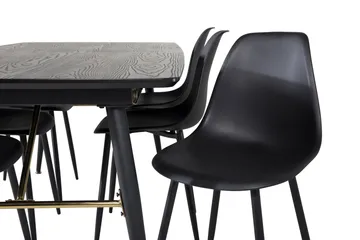 Irunea Förlängningsbar Matgrupp 180 cm inkl 6 Ypas Stolar - Svart - Möbler - Matplats - Matgrupp & matbord med stolar
