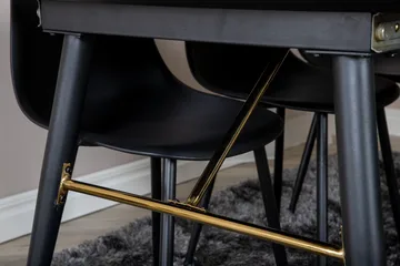 Irunea Förlängningsbar Matgrupp 180 cm inkl 6 Ypas Stolar - Svart - Möbler - Matplats - Matgrupp & matbord med stolar