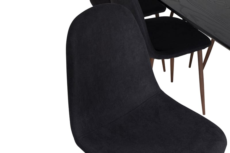 Irunea Förlängningsbar Matgrupp 180 cm inkl 6 Ypas Stolar - Svart/Brun - Möbler - Matplats - Matgrupp & matbord med stolar