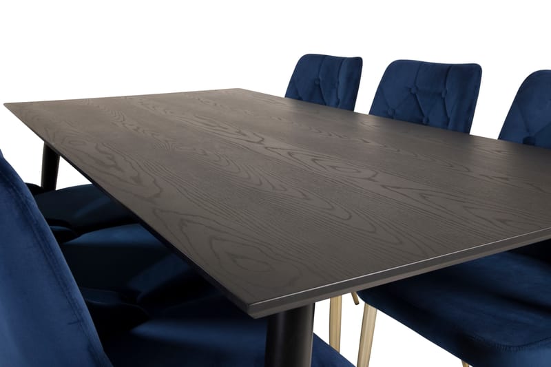 JACOBAY Matgrupp 180 cm med 6 ALTEA LYX Sammetsstolar - Matgrupp & matbord med stolar