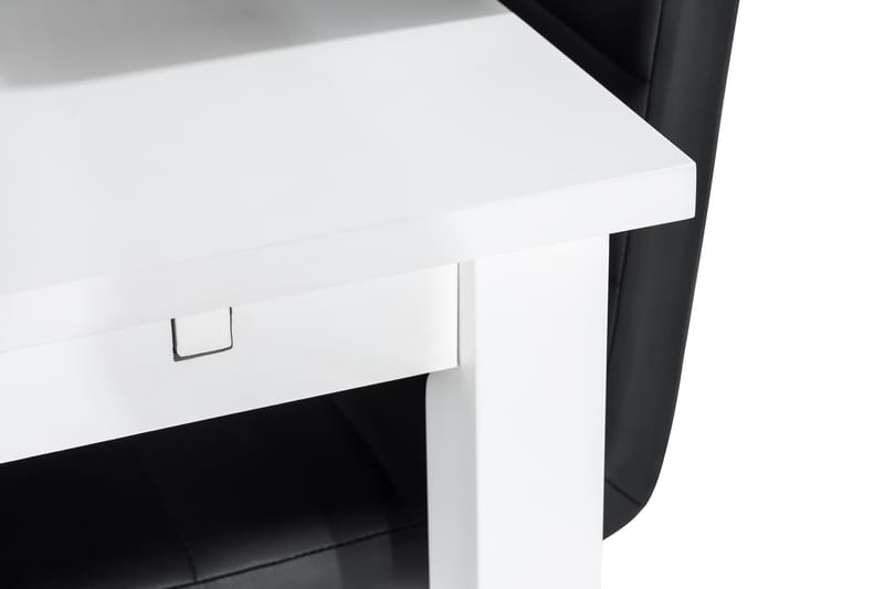 Jasmin Förlängningsbar Matgrupp 180 cm med 6 Cibus Stol - Vit/Svart - Möbler - Matplats - Matgrupp & matbord med stolar